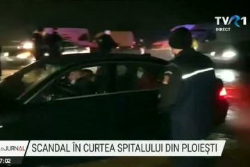 Scandal la Spitalul Județean de Urgență Ploiești. O ambulanță a fost lovită cu o piatră