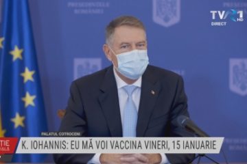 Klaus Iohannis: Mă voi vaccina public vineri, 15 ianuarie. Vaccinarea în masă reprezintă singura soluţie pentru a ne întoarce cât mai rapid la normalitate