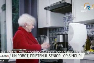 Roboțelul care le ține de urât vârstnicilor, prezentat de o firmă de Franța. Invenția este folosită deja în zeci de case de bătrâni