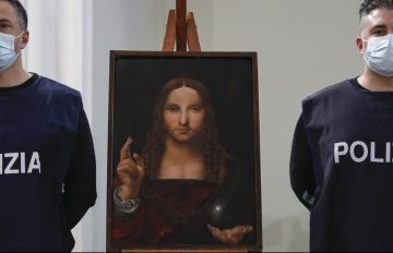 O copie după ”Salvator Mundi”, cel mai scump tablou din lume, a fost recuperată de poliție dintr-un apartament din Napoli