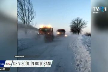 Botoşani: Şase sectoare de drumuri judeţene sunt închise circulaţiei, sâmbătă dimineaţă, din cauza viscolului