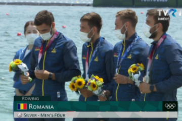 JO 2020 – Canotaj: România, medaliată cu argint la Tokyo în proba masculină de patru rame