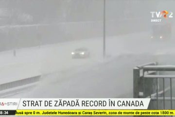 Strat record de zăpadă în Canada