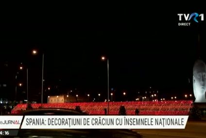 Spania: Decorațiuni de Crăciun cu însemne naționale