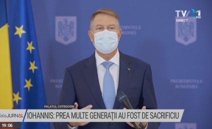 Președintele Klaus Iohannis: La trei decenii de la Revoluție, România a intrat complet nepregătită într-o criză sanitară fără precedent