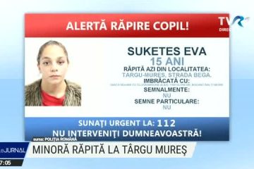 Alertă răpire copil. O adolescentă de 15 ani a fost răpită de pe o stradă din Târgu Mureș