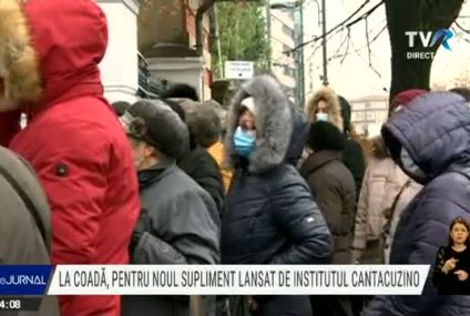 La coadă, fără distanțare, pentru suplimentul lansat de Institutul Cantacuzino. Produsul se administrează în perioadele cu risc de apariţie a infecţiilor respiratorii