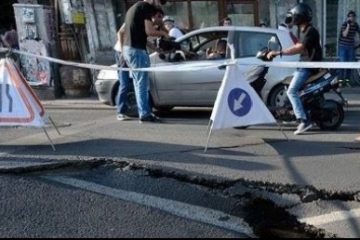 Trafic restricționat pe Șoseaua Panduri. S-a surpat o parte a carosabilului