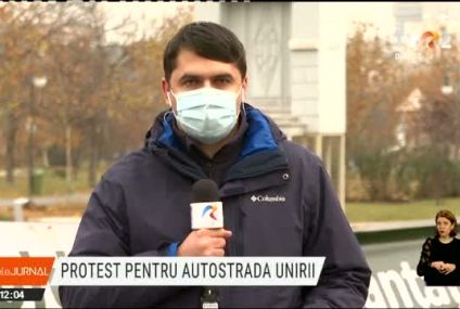 Protest, în Capitală, pentru construirea Autostrăzii care leagă Transilvania de Moldova. Activiștii cer ca A8 să fie inclusă integral în prioritățile Planului Național de Relansare