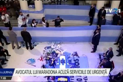 Avocatul lui Maradona acuză serviciile medicale de urgență că au ajuns prea târziu la reședința fotbalistului