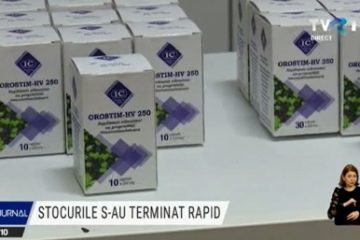 MAPN: Producția de OROSTIM-HV la Institutul Cantacuzino este de maximum 1000 de flacoane. Firmele private, chemate să se implice