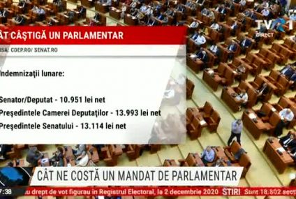 Cât ne costă un mandat de parlamentar. Aleșii încasează lunar câteva zeci de mii de lei fiecare, plus alte beneficii