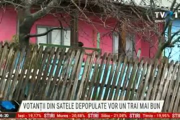 Votanții din satele depopulate vor un trai mai bun. Secție de vot în magazinul sătesc din Trestieni, județul Buzău