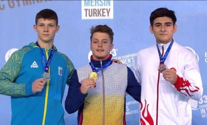 Gabriel Burtănete, medalie de aur la sărituri în cadrul Campionatului European de Gimnastică