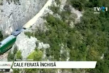 Calea ferată Oraviţa-Anina a fost închisă din cauza unor probleme apărute la un zid de sprijin