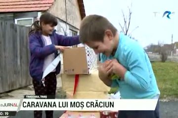 Caravana de Crăciun. Voluntarii au adus zâmbete pe fețele copiilor și speranță în sufletele părinților
