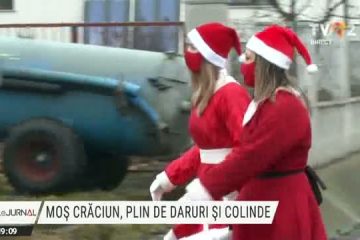 Moș Crăciun a ajuns cu sania la toți localnicii dintr-o comună din Bistrița Năsăud