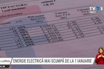 Prețul energiei electrice crește cu până la 26% de la 1 ianuarie