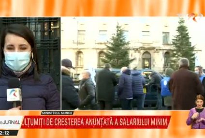 Protest față de creșterea insuficientă a salariului minim