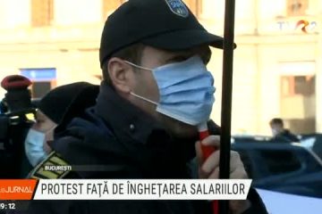 Polițiștii au protestat, nemulțumiți de înghețarea salariilor