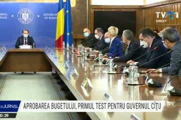Aprobarea bugetului pentru anul acesta este primul test major pe care trebuie să îl treacă guvernul condus de Florin Cîțu