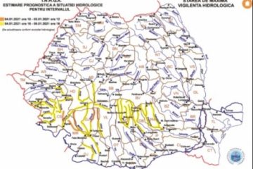 Cod portocaliu și cod galben de inundații pentru râuri din Caraş-Severin, Gorj, Mehedinţi, Vâlcea şi Argeş