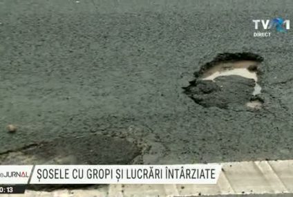 Șosele cu gropi și lucrări întârziate. Centura ocolitoare a Capitalei arată ca după bombardament pe o porţiune de câţiva kilometri