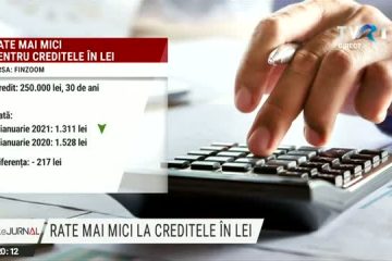 Început de an cu rate mai mici la creditele în lei