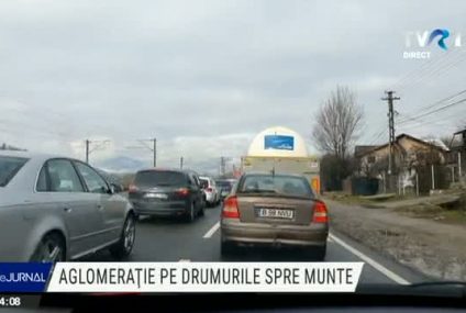 Aglomerație pe drumurile către munte. La Păltiniș sunt deschise toate pârtiile