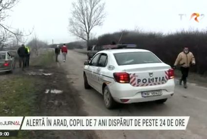 Arad: Copil de şapte ani, dispărut de pe raza localității Vânători, căutate de polițiști, jandarmi și voluntari