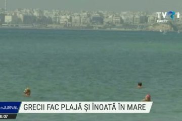 Ianuarie cu 26 de grade în Creta: Grecii fac plajă și înoată în mare