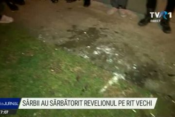 Revelionul pe rit vechi. Sârbii din vestul țării au sărbătorit trecerea în noul an