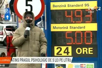 Motorina a atins 5 lei pe litru la pompă, benzina se apropie de acest prag. Analist economic: La raft regăsim întotdeauna cheltuielile de tran, în jur de 5%