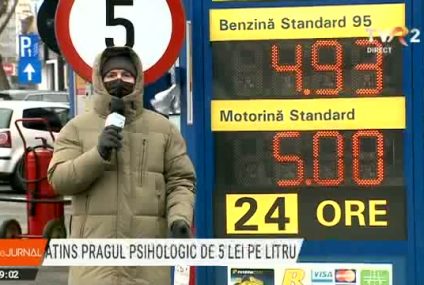 Motorina a atins 5 lei pe litru la pompă, benzina se apropie de acest prag. Analist economic: La raft regăsim întotdeauna cheltuielile de tran, în jur de 5%