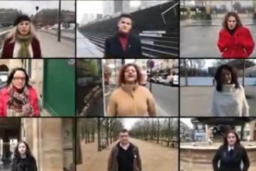 Artiști, scriitori, dramaturgi, muzicieni și actori au recitat versuri din Glossa eminesciană pe străzile Parisului