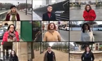 Artiști, scriitori, dramaturgi, muzicieni și actori au recitat versuri din Glossa eminesciană pe străzile Parisului