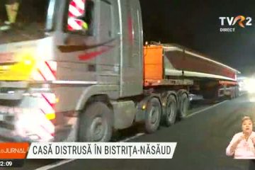 Casă distrusă în Bistrița-Năsăud