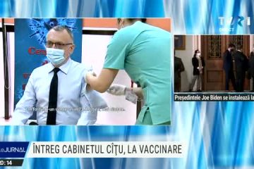 Vicepremierii şi membrii Guvernului au fost imunizați anti-COVID. Declarații după vaccinare: ”Vaccinul este sigur, este necesar”. Ediție specială la TVR 1