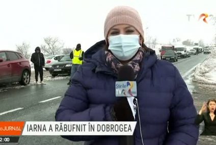 Ninsori abundente în Dobrogea. Se circulă în condiții de iarnă