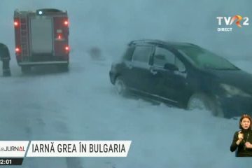 Circulație îngreunată pe șoselele din Bulgaria din cauza ninsorilor abundente