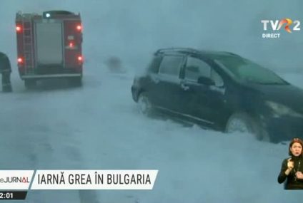 Circulație îngreunată pe șoselele din Bulgaria din cauza ninsorilor abundente