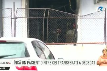 Un nou deces în rândul pacienților din pavilionul în care a avut loc incendiul de la „Matei Balș”: Un bărbat în vârstă de de 87 de ani, cu formă severă de COVID-19