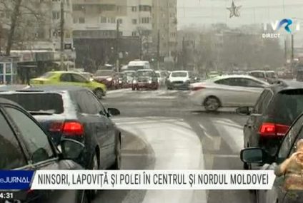ANM: Ninsori, lapoviță și polei în nordul și centrul Moldovei, până duminică dimineața