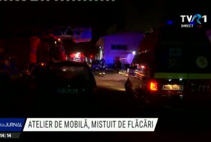 Atelier de mobilă, mistuit de flăcări la Timișoara. În urma anchetei, pompierii vor stabili cum s-a produs incendiul