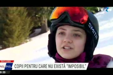 Copii pentru care nu există „imposibil”. Gabi și Maya, două fete care și-au pierdut în lupta cu cancerul o mână și, respectiv, un picior, fac snowboarding de performanță