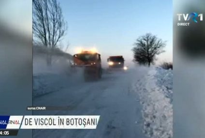 Botoşani: Şase sectoare de drumuri judeţene sunt închise circulaţiei, sâmbătă dimineaţă, din cauza viscolului