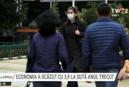 Economia românească s-a contractat cu 3,9% anul trecut. PIB-ul a scăzut cu 1,5% în ultimul trimestru din 2020