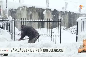 Grecia: Zăpadă de peste un metru în nordul țării. Avertizare MAE
