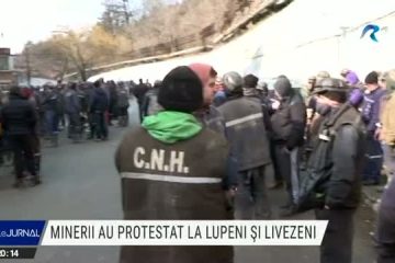 Protestul minerilor din Valea Jiului s-a încheiat, după ce minerii au primit promisiunea că salariile restante le vor fi plătite