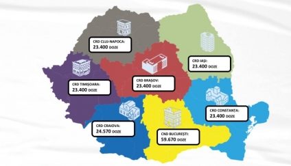 A zecea tranșă de doze Pfizer ajunge luni în România. Pe 1 martie, următorul tran